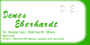 denes eberhardt business card